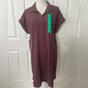 NWT Hi-Tec Women's Short Sleeve Active Comfort Dress Stretch purple XL (1748932)